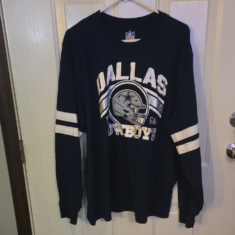 NFL Dallas Cowboys Navy Long Sleeve Shirt Size 2X